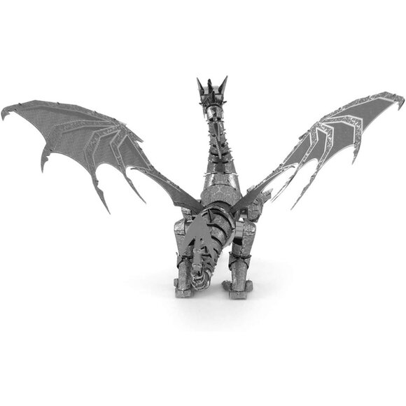 Fascinations Metal Earth Silver Dragon Model Kit Steel Model ICX023 - Picture 7 of 8